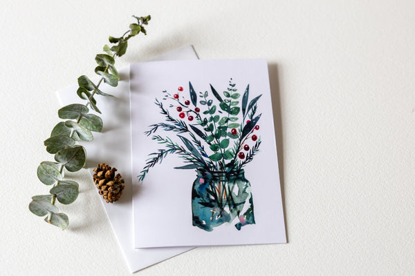 Holiday Card - Winter Greenery