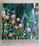 Night Garden, Coneflower Edition, No. 2 - Original Painting