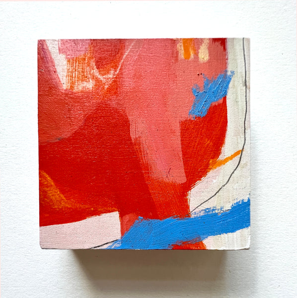 Trying Red n. 1 - Mini Abstract Acrylic Panel