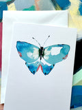 Electric Blue Butterfly - Greeting Card