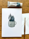 Steady Grey Forest Pine Mug - Greeting Card