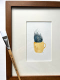 Sunny Cup - Original Framed Watercolor