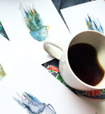Pine Mug 1 - Taupe - Watercolor Art Print