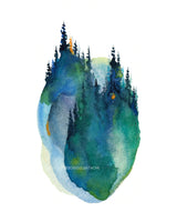 The Other Side of the Mountain - Watercolor Art Print