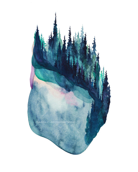 There's Probably a Unicorn in There - Watercolor Art Print