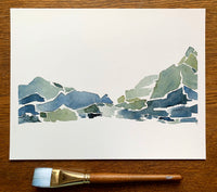 A Break in the Landscape - Watercolor Art Print