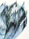 Cat Eye Pines - Watercolor Art Print