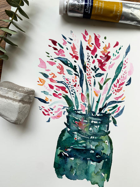 Confetti Bouquet - Watercolor Art Print