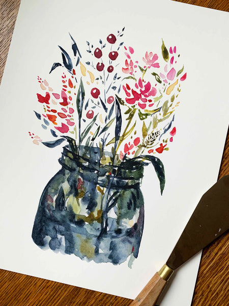 Feel Good Bouquet - Watercolor Art Print