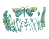 Pine Wings - Watercolor Art Print