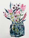 Rose Berry Bouquet - Original Painting