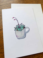 Succulent Mug - no.2 - Greeting Card