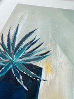 Paint Swatch Plants - Zebra on Mint Green - Original Painting