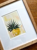 Paint Swatch Plants - Zebra on Mint Green - Original Painting